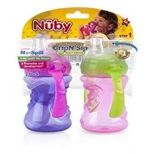 Pink and Purple Kids Sippy Nuby Cups